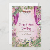 インディアンの結婚式の招待デジタルヒンズー教の招待 招待状 (正面/裏面)