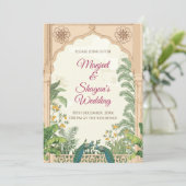 インディアンの結婚式の招結婚待&ヒンズーのカード 招待状 (スタンド正面)