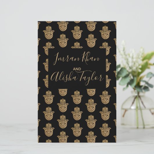 インディアンの結婚金ゴールドハムザ・ヘナ発表 便箋 (スタンド正面)