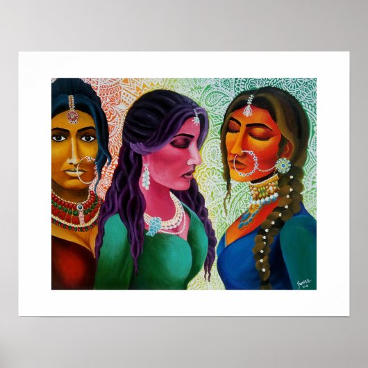 インディアンの美しいブライドプリント ポスター (正面)