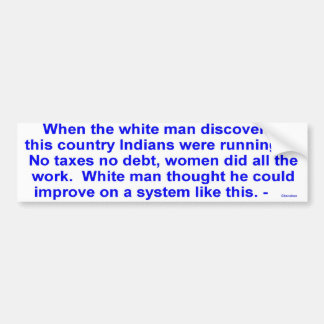 インディアンの走ること バンパーステッカー