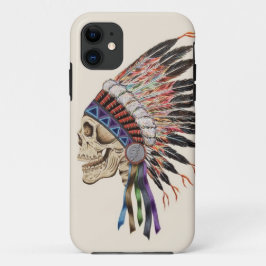 インディアンの酋長のスカルのiphone 5の場合 iPhone 11 ケース