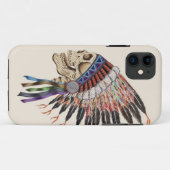 インディアンの酋長のスカルのiphone 5の場合 Case-Mate iPhoneケース (裏面(横))
