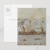 インディアンの釣り ポストカード (正面/裏面)