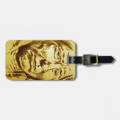 インディアンの鉛筆スケッチ ラゲッジタグ (正面横)