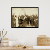 インディアンの長と一般的なマイルSD 1891 ポスター (キッチン)