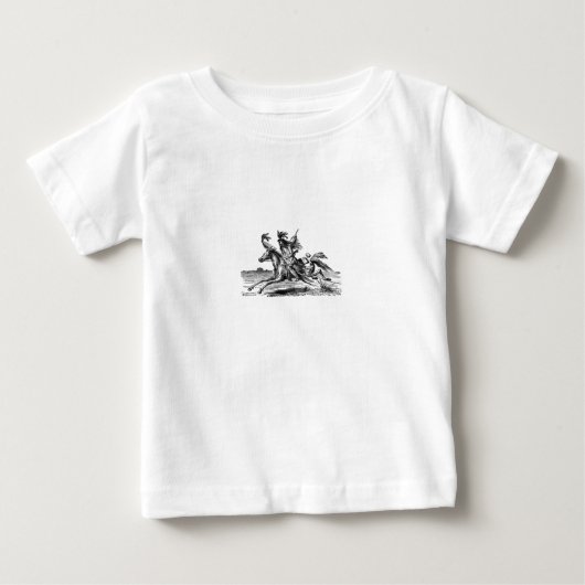 インディアンの騎乗 ベビーTシャツ (正面)