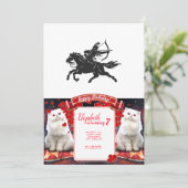 インディアンの騎馬 - 背景色を選択 招待状 (スタンド正面)