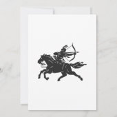 インディアンの騎馬 - 背景色を選択 招待状 (裏面)