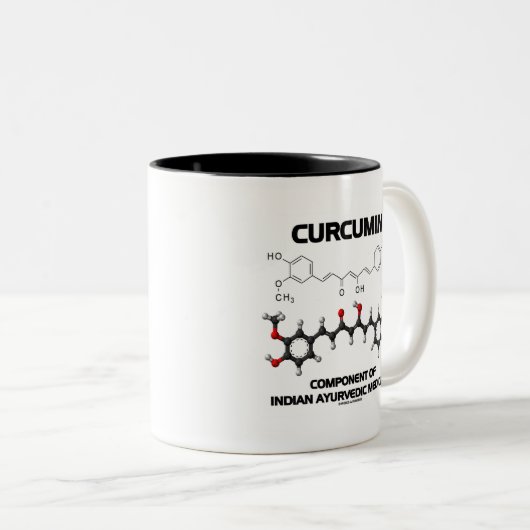 インディアンのAyurvedicの薬のクルクミンの部品 ツートーンマグカップ (正面右)