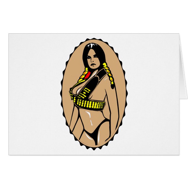 インディアンのFemalの戦士 (正面横)