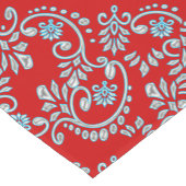 インディアンのfleur de lysのhennaパターン ショートテーブルランナー (コーナー)