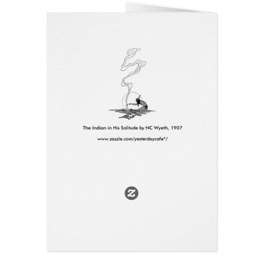 インディアンは彼の孤独でNCワイエスヴィンテージウェスタン (裏面)