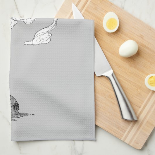 インディアンは彼の孤独でNCワイエスヴィンテージウェスタン キッチンタオル (四つ折り)