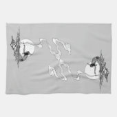 インディアンは彼の孤独でNCワイエスヴィンテージウェスタン キッチンタオル (横)