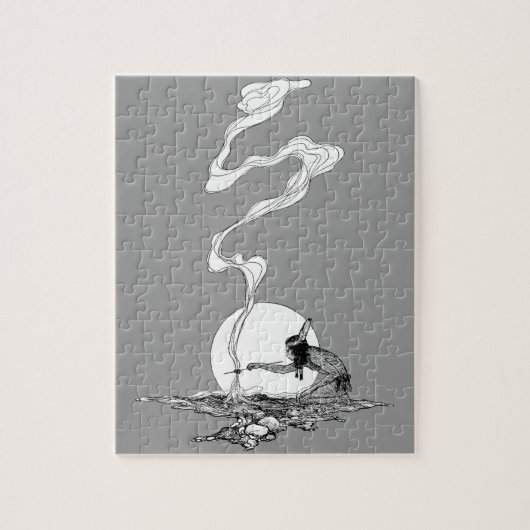 インディアンは彼の孤独でNCワイエスヴィンテージウェスタン ジグソーパズル (縦)