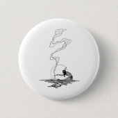 インディアンは彼の孤独でNCワイエスヴィンテージウェスタン 缶バッジ (正面)