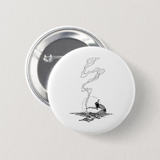 インディアンは彼の孤独でNCワイエスヴィンテージウェスタン 缶バッジ (正面&裏面)