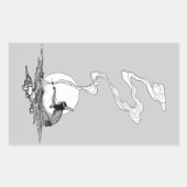 インディアンは彼の孤独でNCワイエスヴィンテージウェスタン 長方形シール (正面)