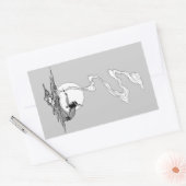 インディアンは彼の孤独でNCワイエスヴィンテージウェスタン 長方形シール (封筒)