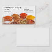 インディアンは製造者の名刺に味を付けます 名刺 (正面/裏面)