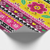 インディアンまたはパキスタンのトラックインスパイアアートの ラッピングペーパー (角)