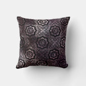 インディアンろうけつ染め – 紫 クッション (裏面)