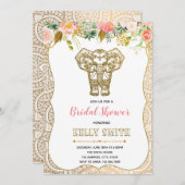 インディアンをテーマにしたブライダルシャワーパーティの招待状 招待状 (正面/裏面)