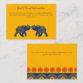 インディアンをテーマにした青王室の象の結婚象 エンクロージャーカード (正面/裏面)