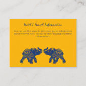 インディアンをテーマにした青王室の象の結婚象 エンクロージャーカード (正面)