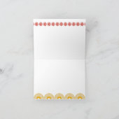 インディアンをテーマにした青王室の象の結婚象 サンキューカード (内部)