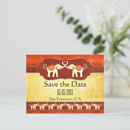 インディアンアイボリーゾウ日付ポストカードの保存 案内ポストカード (スタンド正面)