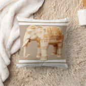 インディアンアイボリー象 クッション (ブランケット)