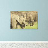 インディアンアジアゾウ キャンバスプリント (インサイチュ (ウッドフロア))