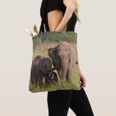 インディアンアジア象サバンナ族 トートバッグ (クローズアップ)