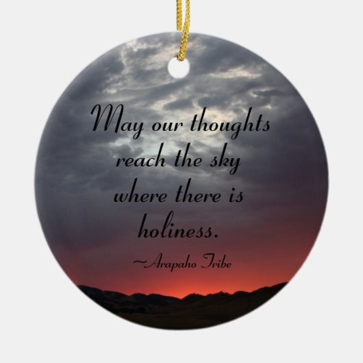 インディアンアラパホ引用文オーナメント セラミックオーナメント (正面)