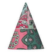 インディアンアラビアパッチワークキルトヴィンテージ パーティーハット (裏面)