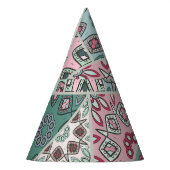 インディアンアラビアパッチワークキルトヴィンテージ パーティーハット (左)