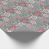 インディアンアラビアパッチワークキルトヴィンテージ ラッピングペーパー (角)