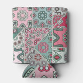 インディアンアラビアパッチワークキルトヴィンテージ 缶クーラー (裏面)