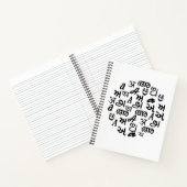 インディアンアルファベットタイポグラフィ文字 ノートブック (内部)