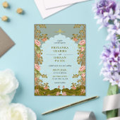 インディアンアーチフローラエステ結婚ティック アクリル招待状 (インサイチュ (ウェディング))