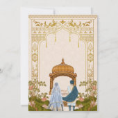 インディアンアーチフローラエステ結婚ティック 招待状 (裏面)