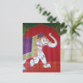 インディアンアート象はがき ポストカード (スタンド正面)