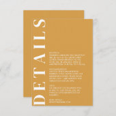 インディアンイエロー結婚の詳細エンクロージャカード エンクロージャーカード (正面/裏面)