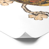 インディアンインスパイア陶芸フローラデザイン ポスター (角)