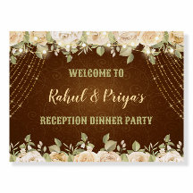 インディアンウェディングレセプションディナーパーティーサイン