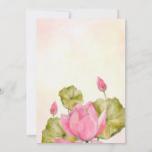 インディアンウェディング日付ロータスブライダルカップル 招待状 (裏面)