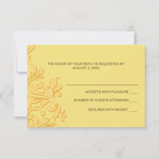 インディアンウェディングRSVP 出欠カード (裏面)