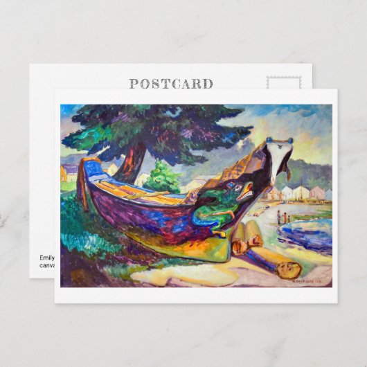 インディアンウォーカヌー | Emily Carr |はがき ポストカード (正面/裏面)